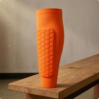 Shin Guard Sleeve Hexagonal Pattern Honeycomb Pullon Sports Protection for Football,