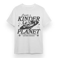 T-shirt With Create Kinder Planet Graphic Cotton Oversize Tee USA XXXL