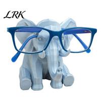 Fine Carving Ornament Elephant Shape Glasses Frame, 3D Printed Hand Carved Elegant Desktop Accessory Holder, Decorative for Home Office Desk Frame mėlyna