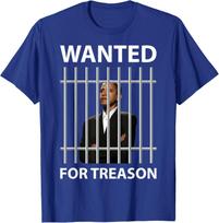 Arrest Obama Shirt Wanted for Treason Barack Obama Tee Unisex T-Shirt S
