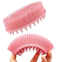TEMPERIA (1 pcs) Silicone Body Scrubber for Bathing - Exfoliator Bath Brush for Face & Body Wash - For Nourishing Cleaning & Exfoliating Skin - Lat