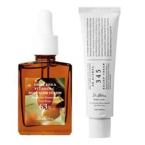Dr.Althea 345 Relief Cream+Vitamin C Boosting Serum Set | Brightening & Barrier Care Korean Skincare