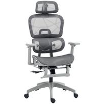 Multi-Adjustable Mesh Office Chair - Grey 66 x 64 x 122 cm