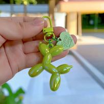 DIY Candy Sweet Resin Balloon Dog Keychain For Women Girls Animal Shaped Phone Chain Key Buckle Accessories Bag Pendant