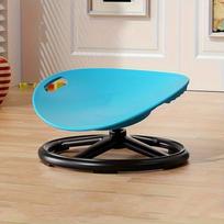 Ergonomic Swivel Sensory Chair - Eggshell Design, Anti-Slip Base & Durable Plastic. Manual Use, No Electricity Needed. mėlyna