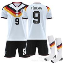 Soccer Uniform Set, Short Sleeve Football Jersey and Shorts Sportswear Kit for Training, Matches and Team Activities 16（Rec. Height 90-100cm）