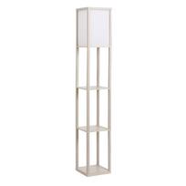 Floor Lamp with Shelves, Standing Light, Wood, 26 x 26 x 160 cm, for Living Room/Bedroom (Without Bulb) 26 x 26 x 160 cm