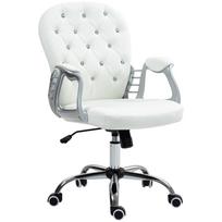 Office Chair, Ergonomic Desk Chair with Armrest, Padded Backrest, White 59.5 x 60.5 x 103 cm balta