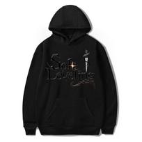 Solo Leveling Letter Print Streetwear Men Women Manga Hoodies Casual Loose Pullover Harajuku Unisex Sweatshirt Tops XS juoda