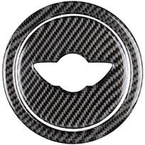 Anglies pluošto automobilio vairo logotipo dangtelis emblema lipdukas Mini Cooper R55 R56 R serijos priedams