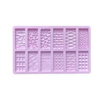 12-Lizdų Silikoninis Šokolado Forma Rinkinys Kepimui DIY Fondanto Sausainiams Želė Pudingo Torto Dekoracijoms Nelipnus Daugkartinio Naudojimo violetinė