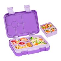Bento Lunch Box With  Compartments Lunchable Food Container Microwave  Dishwasher Snack Food Container For School Picnic Box violetinė