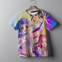 KPop Demon Hunters Kids T-Shirt Hot Movie T-shirt Comfortable Soft Fashion Casual Girls Boys T-Shirts 170