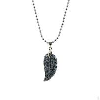 Amethyst Quartz Gemstones Angle Pendant Necklace Snowflake Obsidian