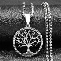 Vintage Hip Hop Style Tree of Life Titanium Steel Men's Pendant Necklace