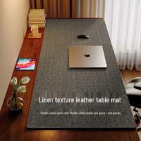 Waterproof Leather Desk Mat - Cotton Linen Texture, Oilproof Tablecloth, Writing Desk, Mouse Pad 30x40 cm