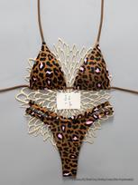 Leopard Print Sexy Two-Piece Bikini Set for Women Extra Large leopardo rašto spalva