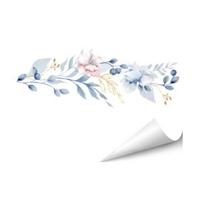 Flowers Wall Decals Peel And Stick Removable Floral Art Wall Stickers for Living Room Girls Room Nursery Bedroom D