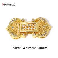 18K Gold Plated Brass With Zircon Pearl Clasps Connector,Luxury Fastener Lock Closure Clasps For DIY Jewelry Making Accessories 1 piece