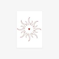 Tattoo Sticker Simple Sun Love Totem Tattoo Sticker Disposable Temporary Tattoo Sticker 7*10