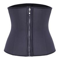 Corset Body Shaper Latex Waist Trainer Zipper Underbust Slim Tummy Waist Cincher Slimming Briefs Shaper Belt Shapewear Women L