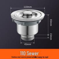 Stainless Steel Kitchen Sink Drainage Set with Leakproof Stopper (110)