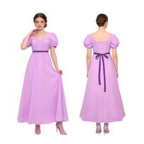 Regency Era Regent Style Puff Sleeve Formal Cosplay Costume Dress M (Adult)