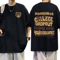 Kanye West College Dropout T Shirt Men's Clothes Hip Hop Vintage T-shirt Fashion Casual Oversized T Shirts Harajuku Streetwear S įvairiaspalvis