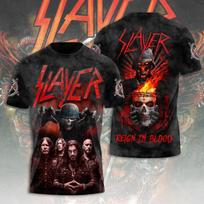 Rock Band Slayer 3D spausdinimo marškinėliai Vyrams Moterims Madingi Laisvalaikio Vyriški trumpomis rankovėmis marškinėliai Hip Hop viršūnės Marškinėliai Vyriški drabužiai XXS