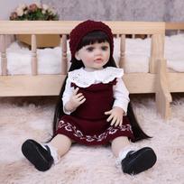 KEIUMI 55 cm Reborn Baby Doll Full Silicone Vinyl Lifelike Newborn Babies Doll Toy suit Kids Early Educational Christmas Gifts 22 inch about 55 cm