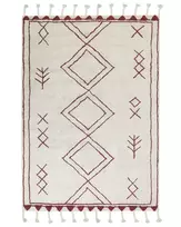 Kilimas KENITRA kreminės baltos spalvos 160 x 230 cm medvilninis
