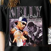 New Rare Nelly Rap World Tour Gift Family Black S-235XL T-Shirt L