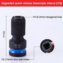 High Concentricity Wrench Adapter Precision Forged Hex Socket Converter  Manual Tool Use 1-2