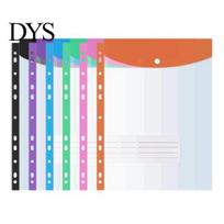 Binder Insert Pockets with Flap Document Bag, 11-Hole Loose-leaf Design, Highly Transparent Sheet Protectors, File Storage Snap-on Flip-top A