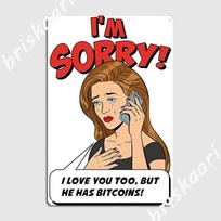 Bitcoin Ideals As A Gift Poster Metal Plaque Garage Decoration Club Party Customize Mural Tin Sign Poster 20X30CM