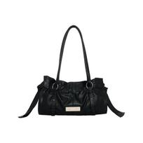 Matin Kim Shirring Tie Buckle Shoulder Bag Black ONE SIZE