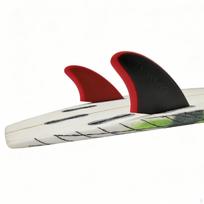2 Pieces points Fin Attachment Surfboard Fins BiColor Design Red Black Red Black