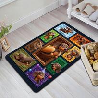 Dachshund Adventures Pattern Rug Floor Mat for Living Room or Bedroom Soft and Comfortable Carpet a Gift for Birthday and Holiday. 40x60cm( 15x23in ) įvairiaspalvis
