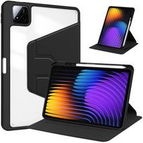 360° Rotating Case For Samsung Tab A9 A11 Plus S10FE S11 Ultra and Xiaomi Pad 6 7 8 Pro Redmi Pad2 Swiveling Stand Clear Back Cover With Pencil Xiaomi Pad 7 juoda