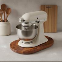 Wooden Stand Appliance Slider Easy to Move Mixer Sliding Tray NonSlip for Kitchen gray