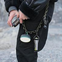 Multifunctional Portable Tent Lanyard With Hooks Travel Hanger Clothesline  For RV Trailer Green-M