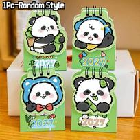 Mini 2027 Desk Calendar Cartoon Monthly Planner Creative Standing Flip Calendar  Desktop Ornaments 1Pc-Random Style