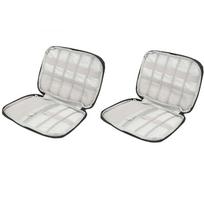 2 Pcs Portable Travel Cable Organizer Zippered Closure Electronic Accessories Case  For Travel juoda