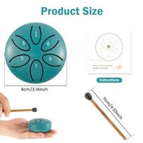 Steel Tongue Drum Portable Rain Drum Hand Pan Drum Percussion Musical Instruments For Yoga Meditation Musical Toy Relief Tool