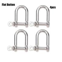 U-Shaped Shackle Buckle Bracelet Buckles Paracord Bracelets accessories Survival Rope Paracords Flat Button 4pcs
