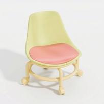 With Backrest Low Stool With Sliding Wheels Small Stool Chair Universal Wheel Small Chair  Home Use žalia