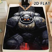 1Pc Warhammer 40K Print Flannel Blanket, High quality Comfortable for All Seasons, Home Decor, Warmth and Comfort, Perfect for Christmas Gifts 80cm x 120cm