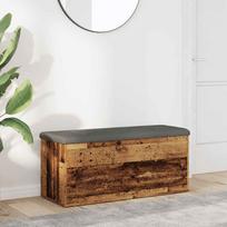 Bench with Storage Old Wood 102X42X45 Cm Glued Wood