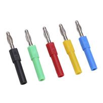 5PCS/Set J.20012 Banana Plug Connector 4mm Male to 2mm Female Banana Connector Adapter for Multimeter PA, brass