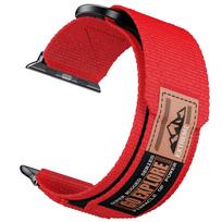 Nylon Strap For Apple Watch Band 45mm 44mm Ultra1 2 49mm 42mm 44 45mm Wristband Nylon Iwatch Series10 9 Se 8 2 Correa Bracelet 38 40 41mm raudona